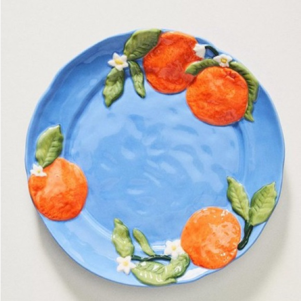 Foster icon anthropologie with Oranges stoneware Plate